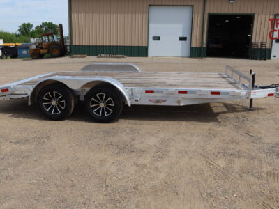 24 H&H H8216HDAD-070 82″X14’+2’=16′ Aluminum car hauler