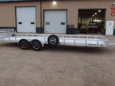 25 SportHaven 83″X24′ All Aluminum utility trailer